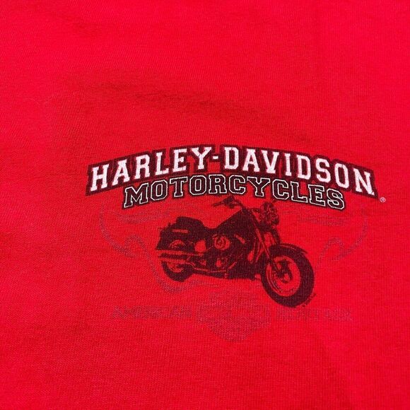 Harley Davidson Shirt Mens Extra Large Red Abilene Texas Motorcycle Graphic - Picture 2 of 11